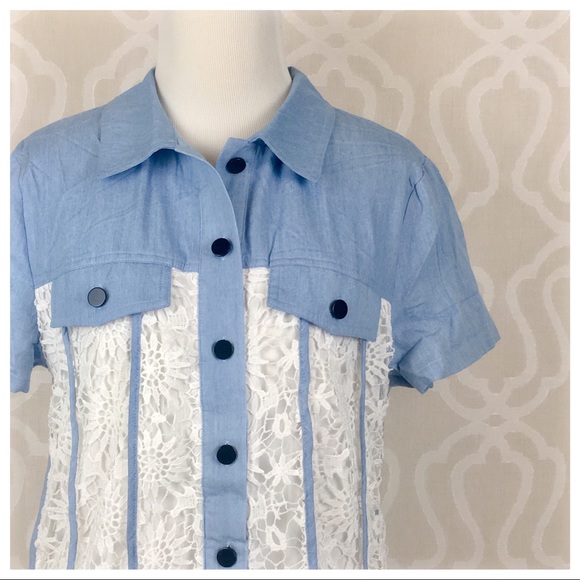 *TAKING DOWN* Country Blue & Lace Mini Dress - Picture 4 of 7